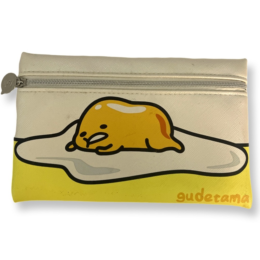 Gudetama The Lazy Egg Zip Pouch Cosmetic Bag